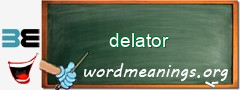 WordMeaning blackboard for delator